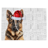 Funny Christmas German Shepherd Dog Lover Große Geschenktüte (Rückseite)