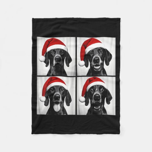 Funny Christmas German Shorthaired Inter Santa Pho Fleecedecke (Vorderseite)