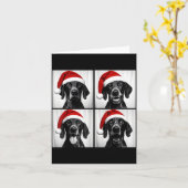 Funny Christmas German Shorthaired Inter Santa Pho Karte (Gelbe Blume)