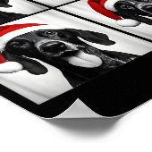 Funny Christmas German Shorthaired Inter Santa Pho Poster (Ecke)