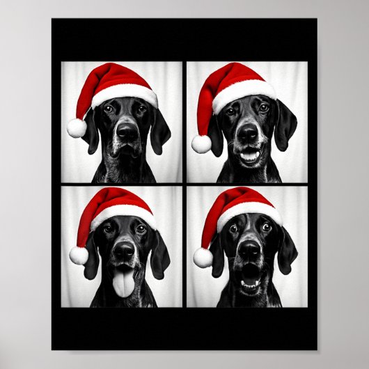 Funny Christmas German Shorthaired Inter Santa Pho Poster (Vorne)