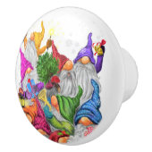 Funny Christmas Geschenk Happy Gnomes Keramik Knob Keramikknauf (Rechts)