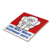 Funny Christmas Geschenk: Real White Elephant Gesc Fliese (Seite)