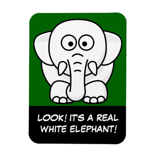 Funny Christmas Geschenk: Real White Elephant Gesc Magnet (Vertikal)