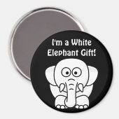 Funny Christmas Geschenk: Real White Elephant Gesc Magnet (Vorderseite/Rückseite)