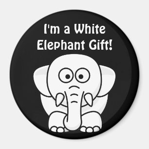Funny Christmas Geschenk: Real White Elephant Gesc Magnet