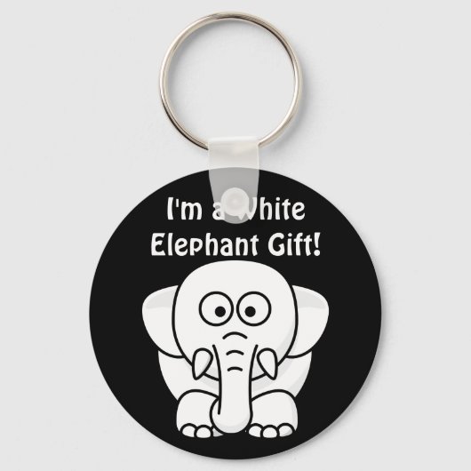 Funny Christmas Geschenk: Real White Elephant Gesc Schlüsselanhänger (Vorderseite)