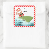 Funny Christmas Geschenke Tags Quadratischer Aufkleber (Tasche)