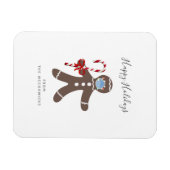 Funny Christmas Gesicht Maske Gingerbread Mann Gru Magnet (Horizontal)