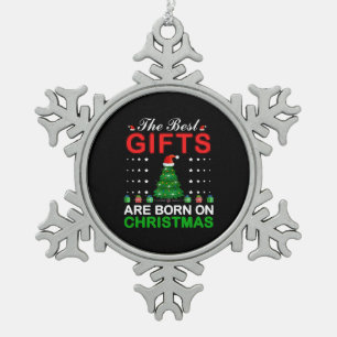 Funny Christmas Gift-Christmas Birthday Holiday Be Schneeflocken Zinn-Ornament