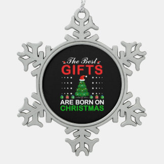 Funny Christmas Gift-Christmas Birthday Holiday Be Schneeflocken Zinn-Ornament