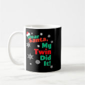 Funny Christmas Gift - Dear Santa My Twin Did It Kaffeetasse (Links)