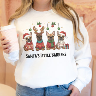 Funny Christmas Gift For French Bulldog Mama Sweatshirt