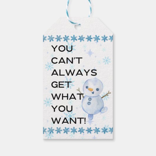 Funny christmas Gift Tag Geschenkanhänger (Rückseite)