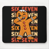 Funny Christmas Gingerbread Cookie Dab Six Seven 6 Mousepad (Vorne)