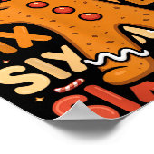 Funny Christmas Gingerbread Cookie Dab Six Seven 6 Poster (Ecke)