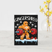 Funny Christmas Gingerbread Gingershred Gym Bodybu Karte (Gelbe Blume)