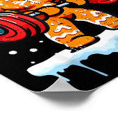 Funny Christmas Gingerbread Gingershred Gym Bodybu Poster (Ecke)