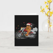 Funny Christmas Gingerbread Man Biker Riding A Mot Karte (Gelbe Blume)