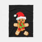 Funny Christmas Gingerbread Man Cookie Oh Snap Fleecedecke (Vorderseite)