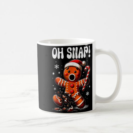 Funny Christmas Gingerbread Man Oh Snap Outfit Paj Kaffeetasse (Rechts)