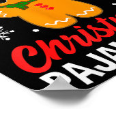 Funny Christmas Gingerbread Man Pajama Pj Outfit G Poster (Ecke)