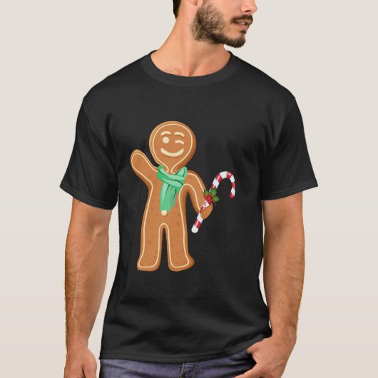 Funny Christmas Gingerbrot Long Sleeve T Shirt (Vorderseite)
