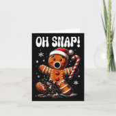 Funny Christmas Gingerbrot Mann Oh Snap Outfit Paj Karte (Vorderseite)