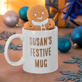 Funny Christmas Gingerbrot Mann Personalisiert Kaffeetasse