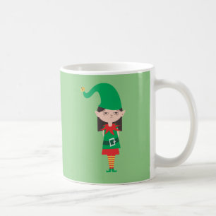 Funny Christmas Girl Elf Kaffeetasse