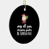 Funny Christmas Gluten Free Keramik Ornament (Rechts)