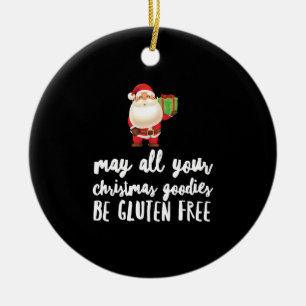 Funny Christmas Gluten Free Keramik Ornament