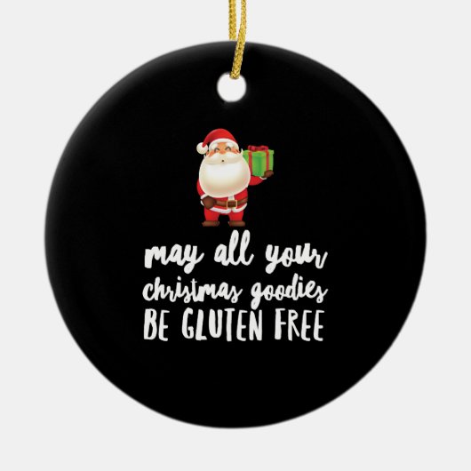 Funny Christmas Gluten Free Keramik Ornament (Vorne)