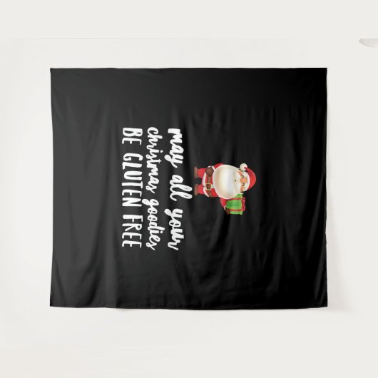 Funny Christmas Gluten Free Wandteppich (Vorderseite (Horizontal))