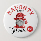Funny Christmas Gnome Button (Vorderseite)