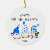 Funny Christmas Gnome Für das Ferienzentrum Keramik Ornament (Vorne)