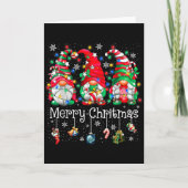 Funny Christmas Gnome Hanging With My Gnomies Fami Karte (Vorderseite)