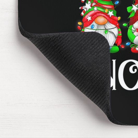 Funny Christmas Gnome Hanging With My Gnomies Fami Mousepad (Ecke)