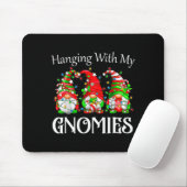 Funny Christmas Gnome Hanging With My Gnomies Fami Mousepad (Mit Mouse)