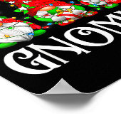 Funny Christmas Gnome Hanging With My Gnomies Fami Poster (Ecke)