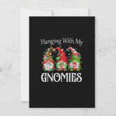 Funny Christmas Gnome mit meinen Gnome Fami Einladung (Vorderseite)