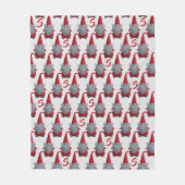 Funny Christmas Gnome Muster Fleece Blanket (Vorderseite)