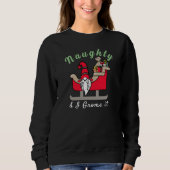 Funny Christmas Gnome, Naughty oder Nice Funny Fun Sweatshirt (Vorderseite)