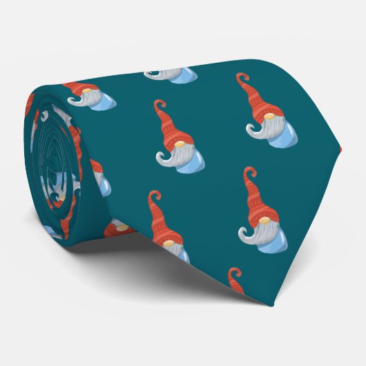 Funny Christmas Gnome Necktie - Niedliche Krawatte (Gerollt)