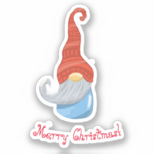 Funny Christmas Gnome Sticker - Niedlicher Holiday