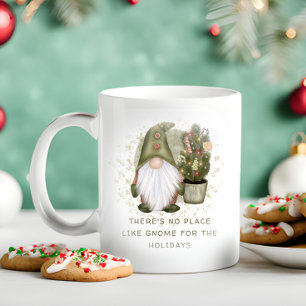 Funny Christmas Gnome Tree Kein Ort wie Gnome Kaffeetasse