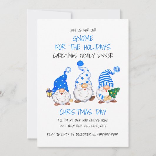 Funny Christmas Gnome Zum Feierabend Einladung (Vorderseite)