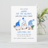 Funny Christmas Gnome Zum Feierabend Einladung (Stehend Vorderseite)