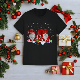Funny Christmas Gnomes Baseball T-Shirt