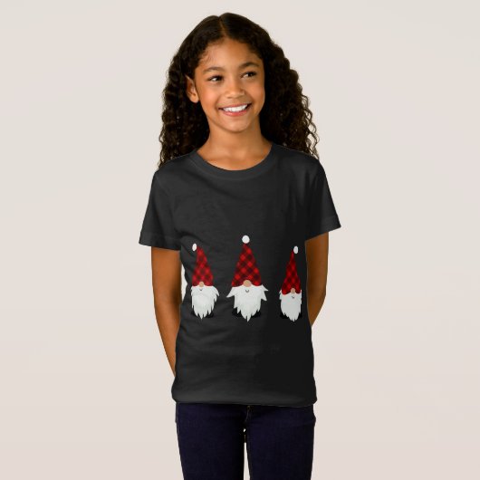 Funny Christmas Gnomes Weihnachtsfamilie T-Shirt (Vorne ganz)